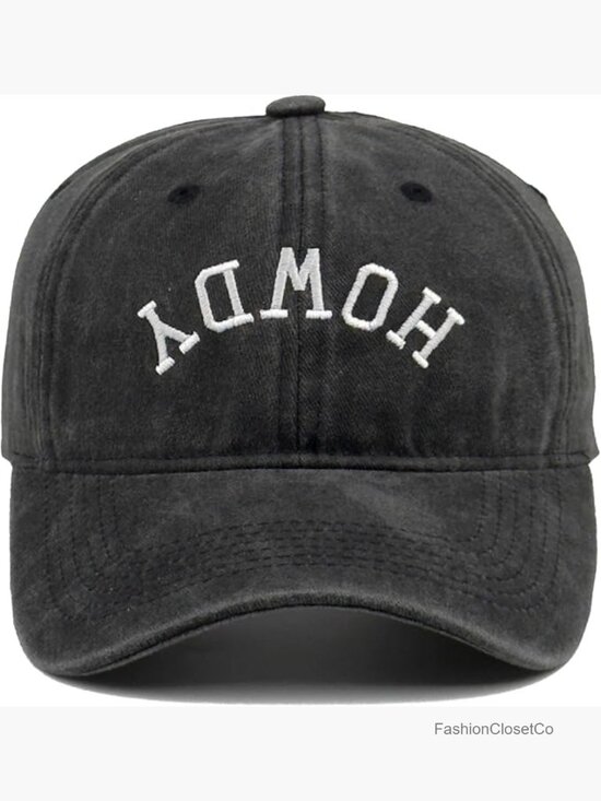Vintage Washed Cotton Baseball Cap Embroidered Funny Sayings Adjustable Unisex main image 4